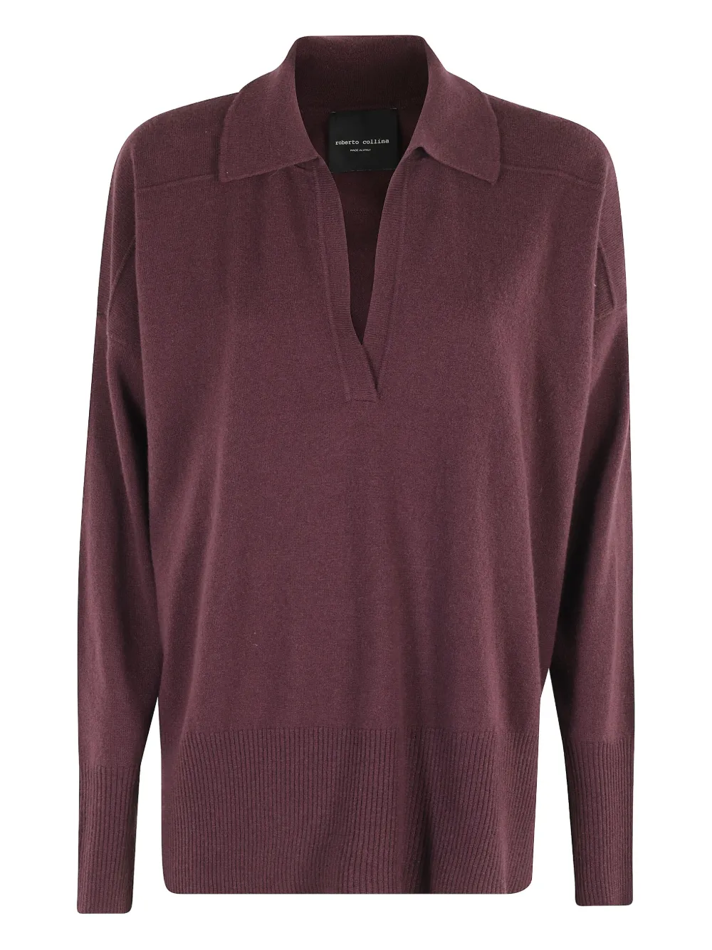 Roberto Collina polo-neck knit top Rood