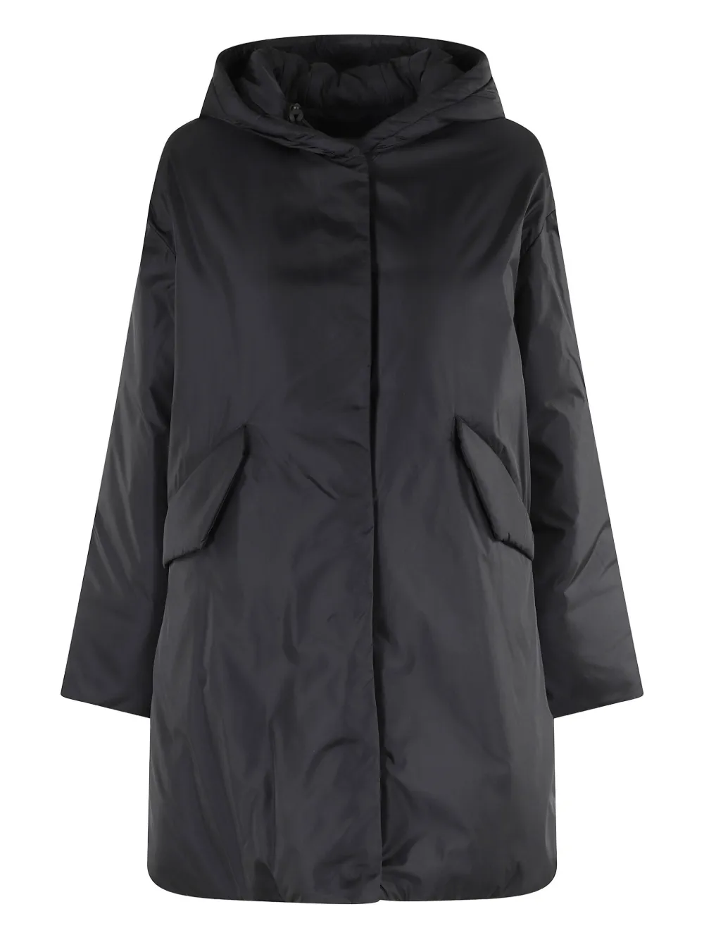 Aspesi Hooded Padded Coat In Black