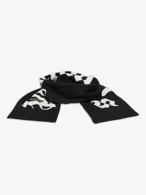 Palm Angels logo-jacquard knit scarf