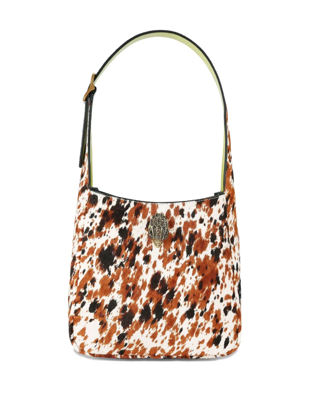 Kurt Geiger Embellished Leather Satchel In Brown