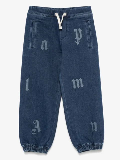 Palm Angels Kids jeans con cordones en los tobillos