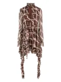 Alexis Amalia ruffled mini dress - Brown