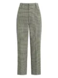 Favorite Daughter houndstooth belt-loops trousers - Green