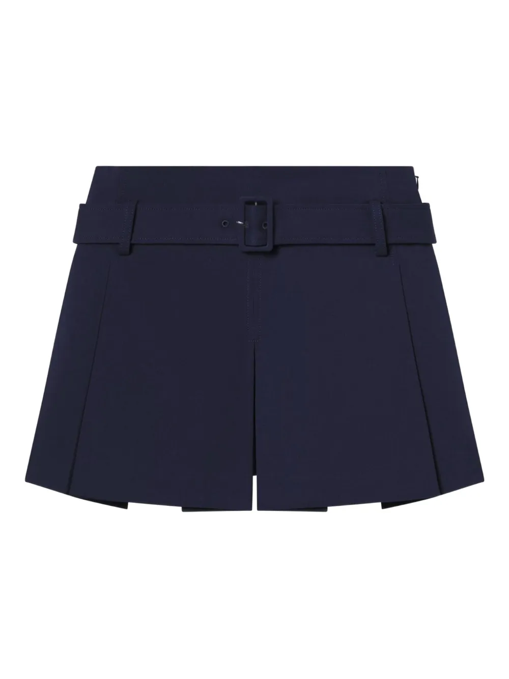 A.L.C. belted pleat-detail shorts | Blue | Image 1