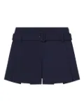 A.L.C. belted pleat-detail shorts - Blue