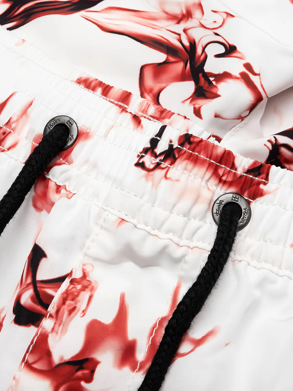 Ksubi Shorts met trekkoord en Burnt Board-print Wit