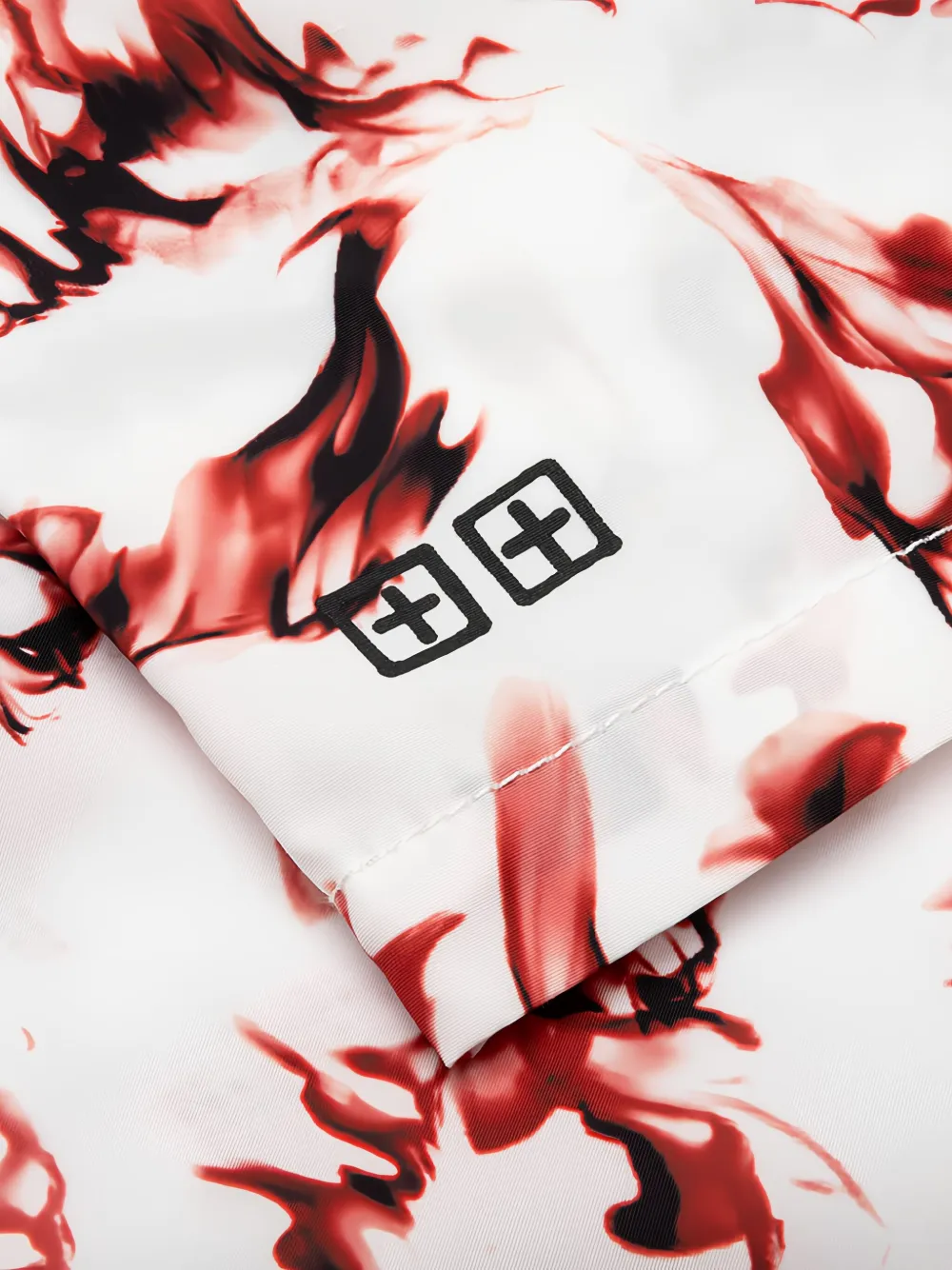 Ksubi Shorts met trekkoord en Burnt Board-print Wit