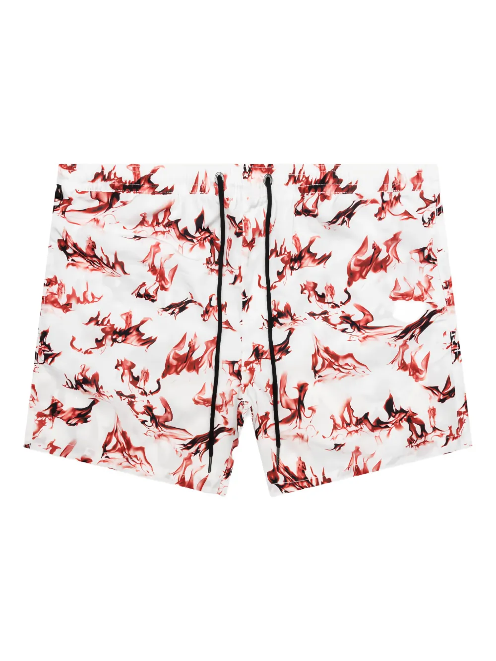 Ksubi Burnt Board-print drawstring shorts - Wit