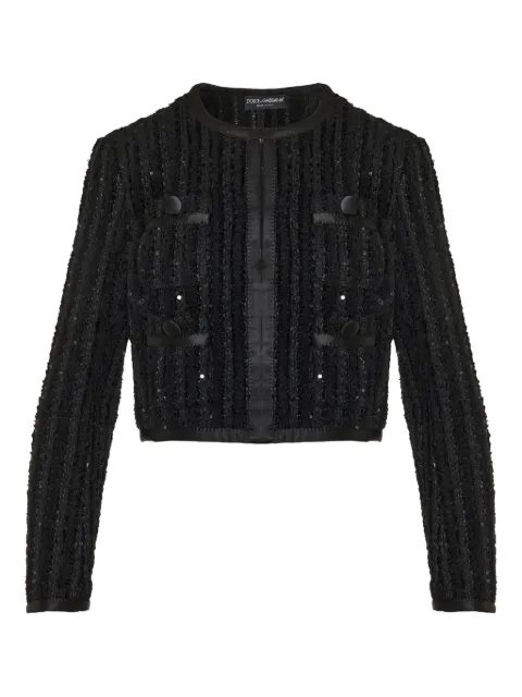 Dolce & Gabbana sequin-embellished tweed jacket