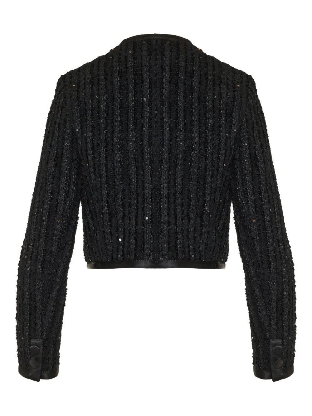Dolce & Gabbana Sequin-embellished Tweed Jacket In Black