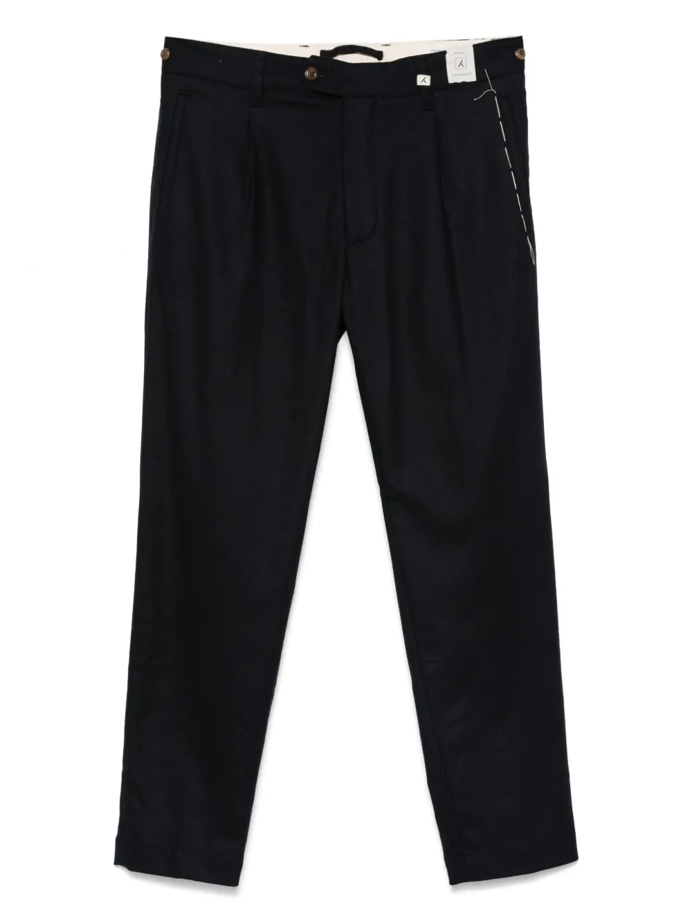 Myths Broek met geplooide zak Blauw
