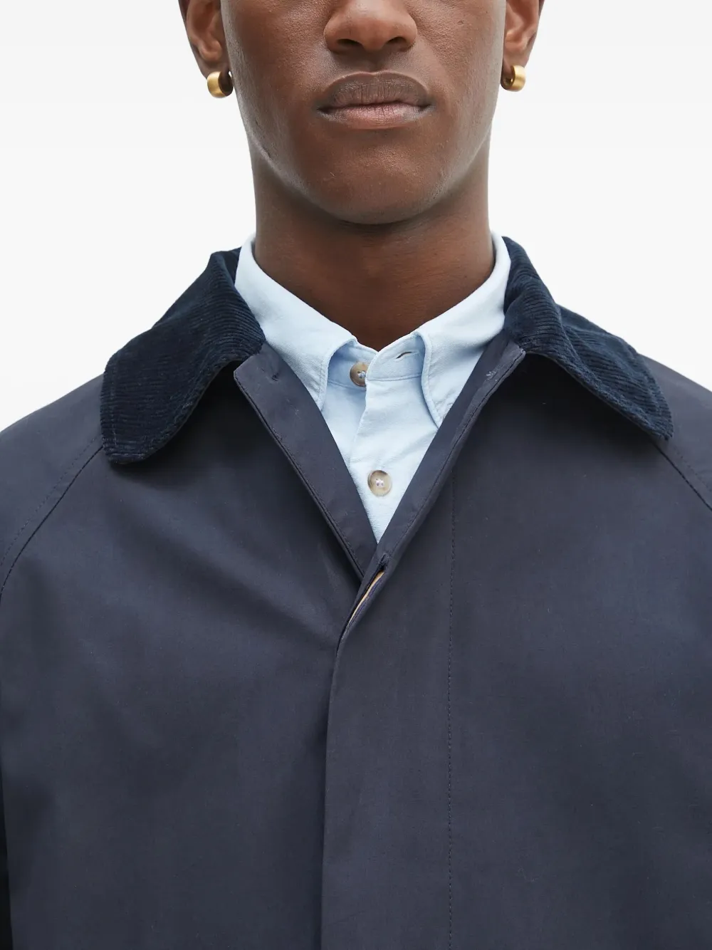 A.P.C. Jas met ribfluwelen kraag Blauw