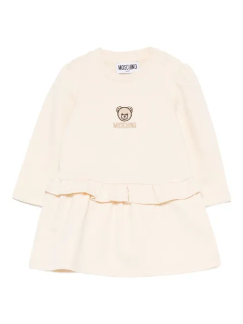 Moschino Kids Abito con ruches e ricami