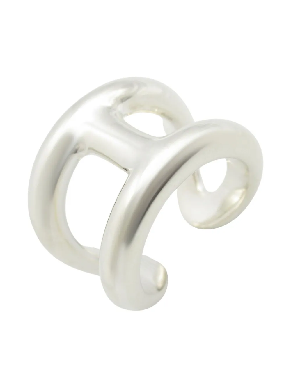 Pre-owned Hermes 2010s Large Osmo's Ring In Silver