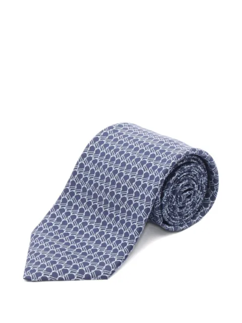 Hermès Pre-Owned 2020s geometric-pattern silk tie