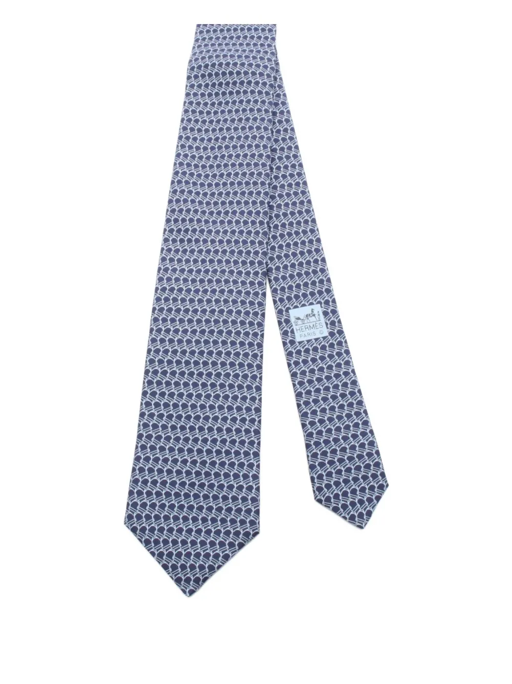 Hermès Pre-Owned 2020s geometric-pattern silk tie | Image 2