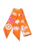Hermès Pre-Owned 20s Twilly silk scarf - Orange