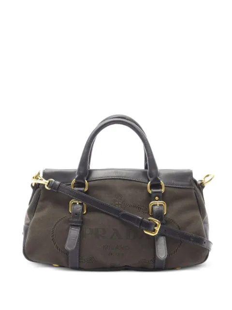 Prada Pre-Owned 00s medium logo-plaque tote bag