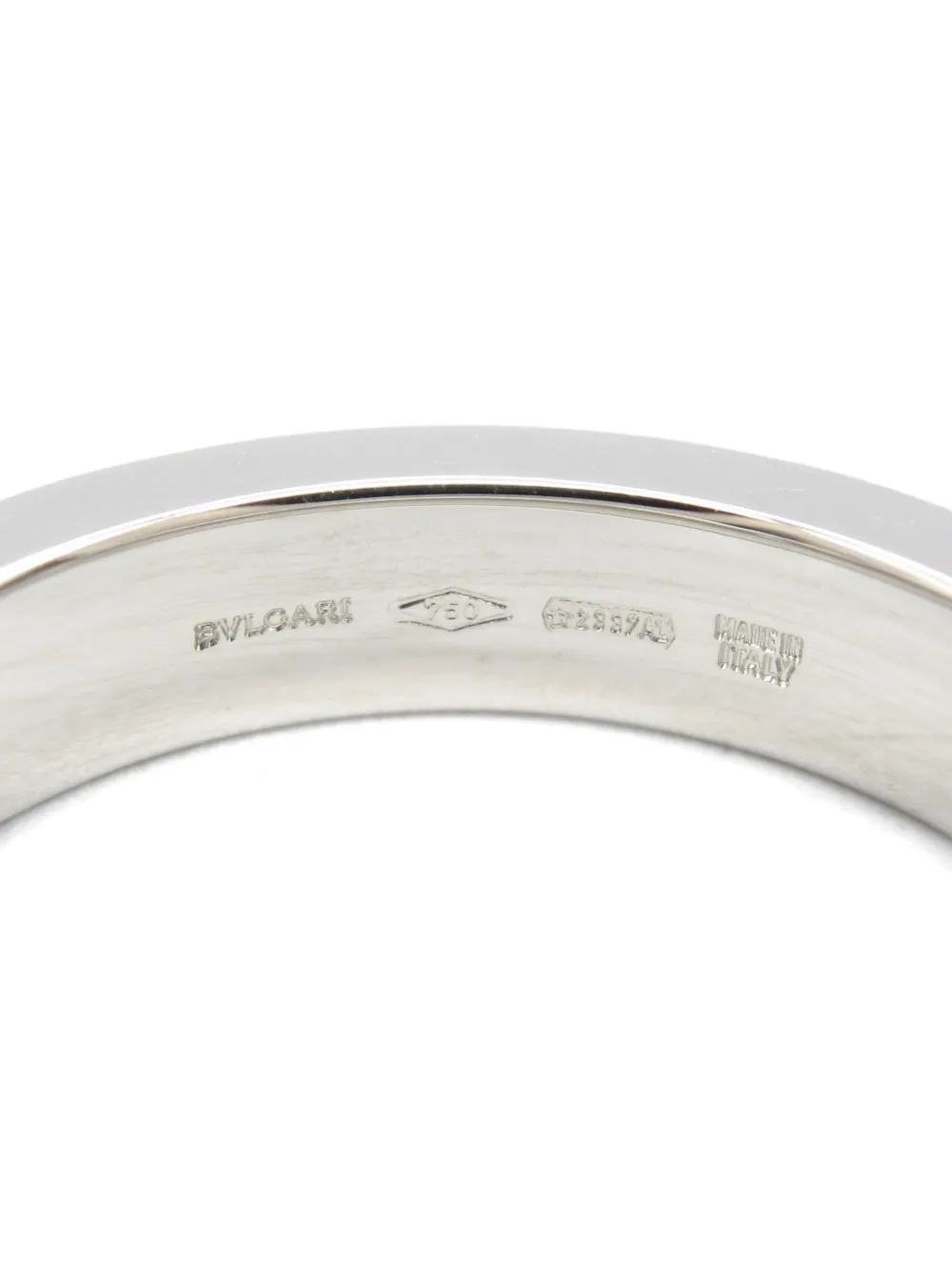 Pre-owned Bvlgari 2010s 18k White Gold B-zero1 Diamond Ring In Silver