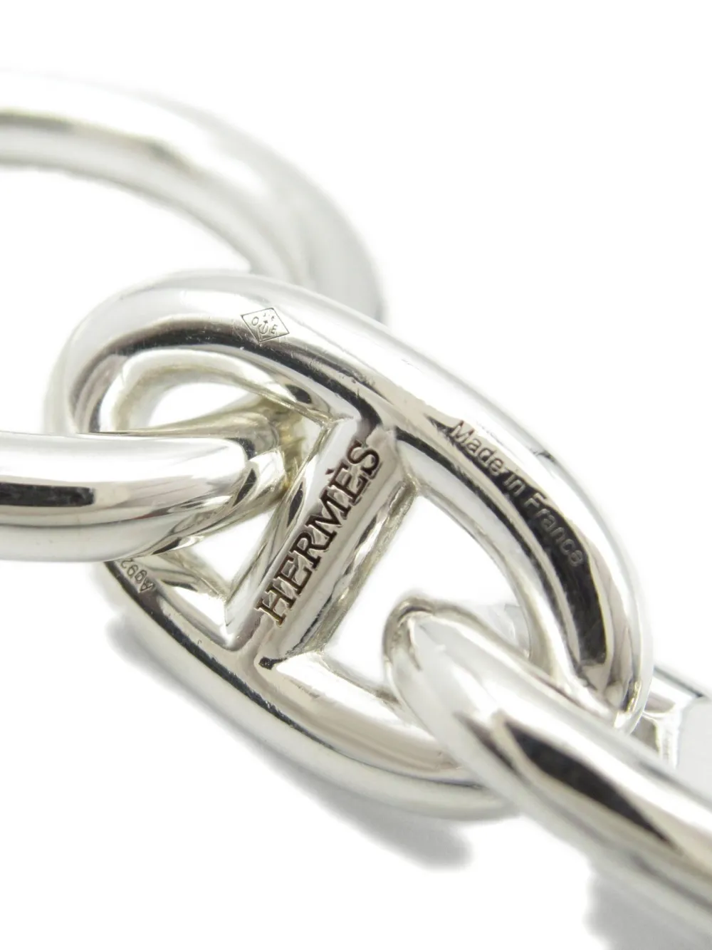 Pre-owned Hermes 2010s Chaîne D'ancre Bless Mm Bracelet In Silver