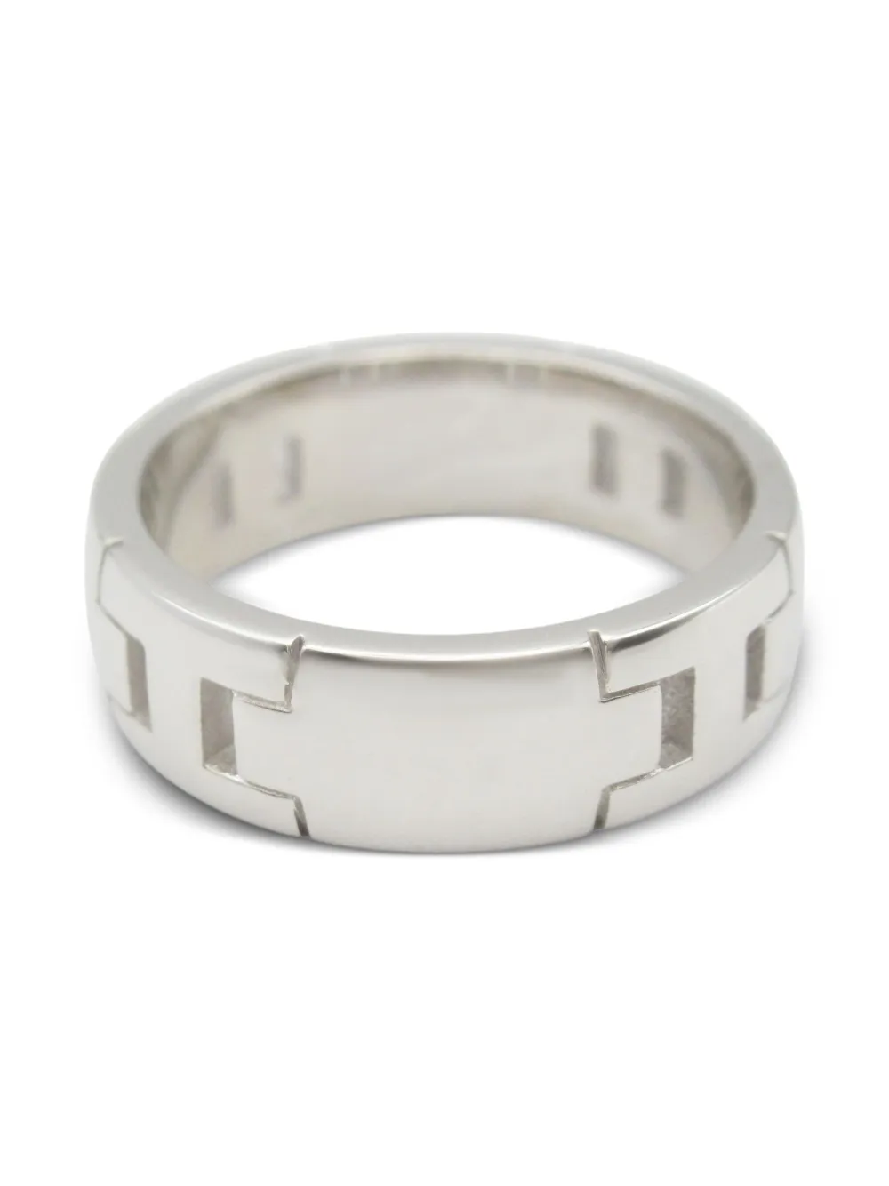 Hermès Pre-Owned 2010s 18K white gold Hercules ring | Grey | Image 1