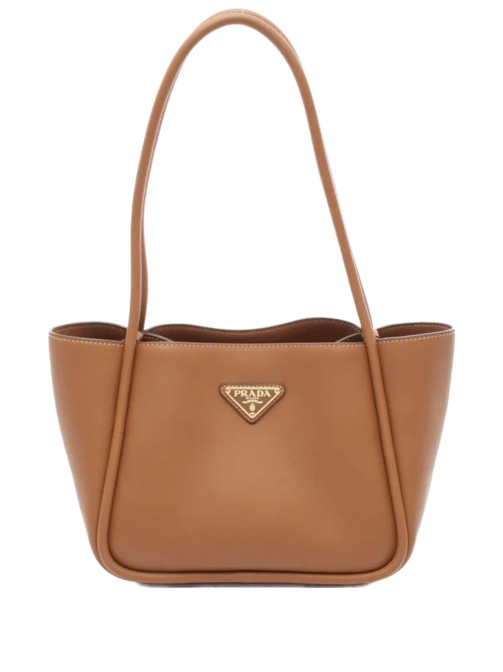 Prada Pre-Owned 20s トライアングルロゴ ハンドバッグ - ブラウン Prada Pre-Owned 20s トライアングルロゴ ハンドバッグ - ブラウン