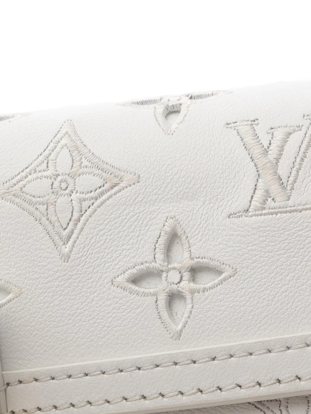 Pre-owned Louis Vuitton 2021s Small Dauphine Ew Monogram Shoulder Bag In White