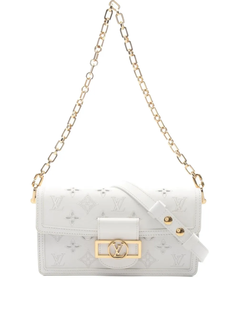 Louis Vuitton Pre-Owned 2021s small Dauphine EW monogram shoulder bag | White | Image 1