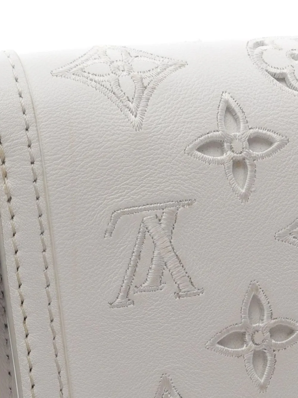 Pre-owned Louis Vuitton 2021s Small Dauphine Ew Monogram Shoulder Bag In White