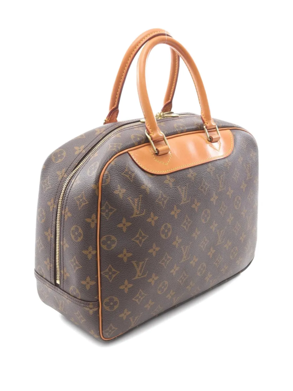 Pre-owned Louis Vuitton 1998 Deauville Bowling Handbag In Brown