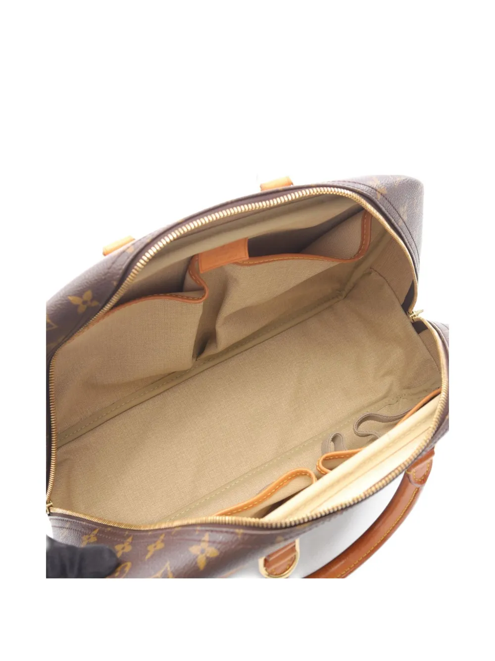 Pre-owned Louis Vuitton 1998 Deauville Bowling Handbag In Brown