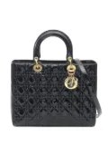 Christian Dior Pre-Owned 2010s large Lady Dior handbag - Black