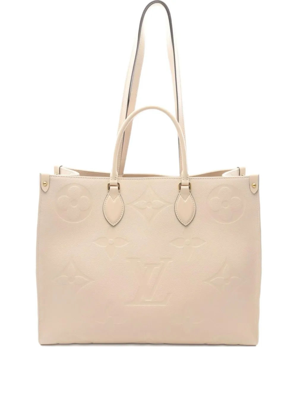 Pre-owned Louis Vuitton 2010 On-the-go Gm Monogram Empreinte Tote Bag In Neutral