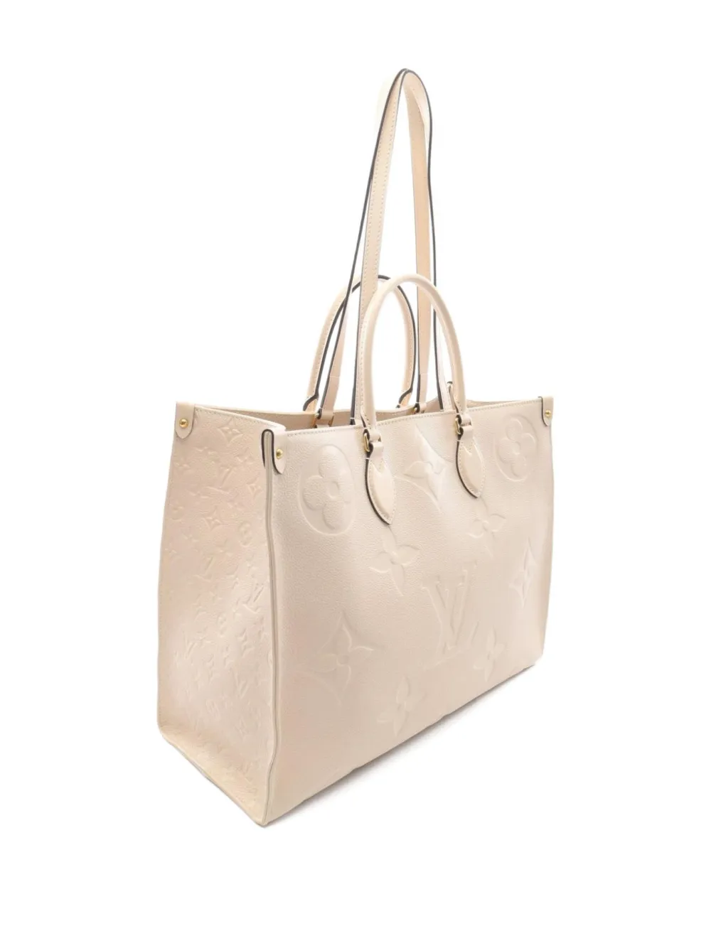 Pre-owned Louis Vuitton 2010 On-the-go Gm Monogram Empreinte Tote Bag In Neutral