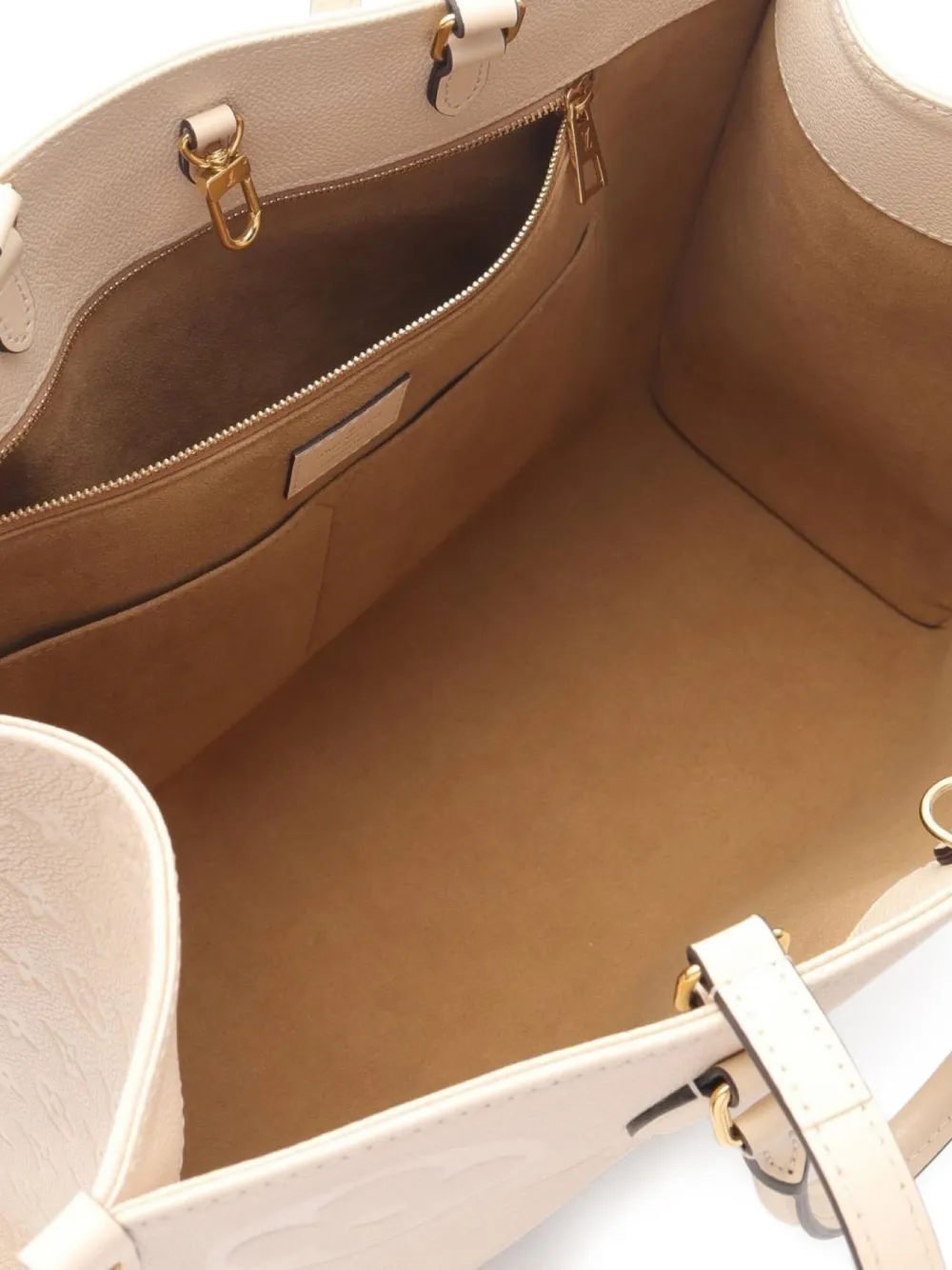 Pre-owned Louis Vuitton 2010 On-the-go Gm Monogram Empreinte Tote Bag In Neutral