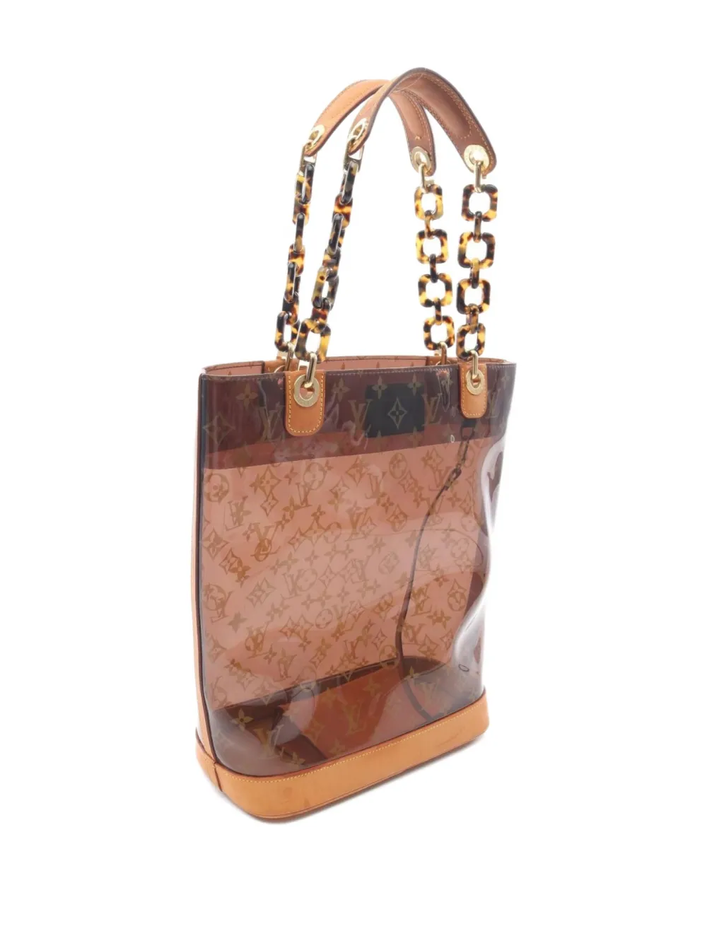 Pre-owned Louis Vuitton 2002 Hippopotamus Mm Tote Bag In Brown