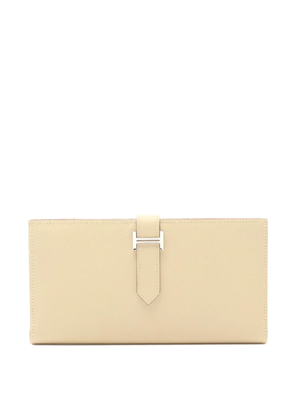 Pre-owned Hermes 2008 Parshman Wallet In Neutral