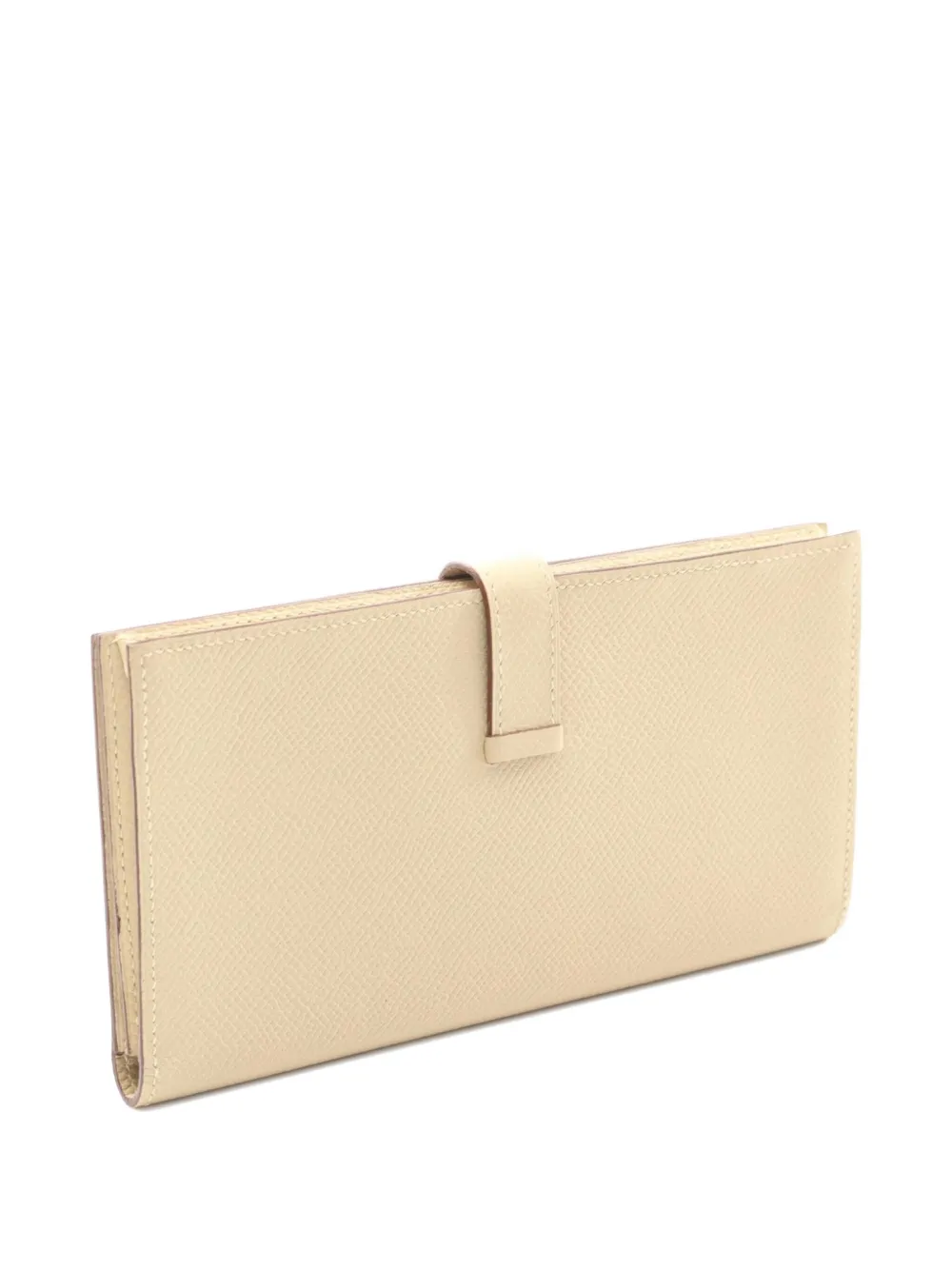 Pre-owned Hermes 2008 Parshman Wallet In Neutral