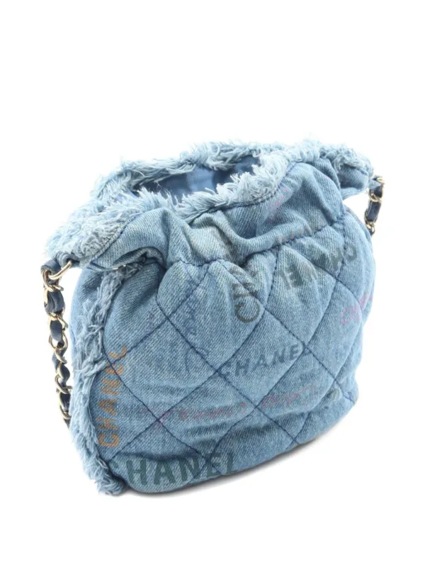 CHANEL ブルーキルティングバッグ CHANEL Pre-Owned ミニキルティング バッグ | ブルー | FARFETCH JP