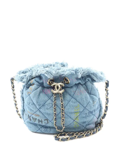 CHANEL Pre-Owned 2021 small denim shoulder bag