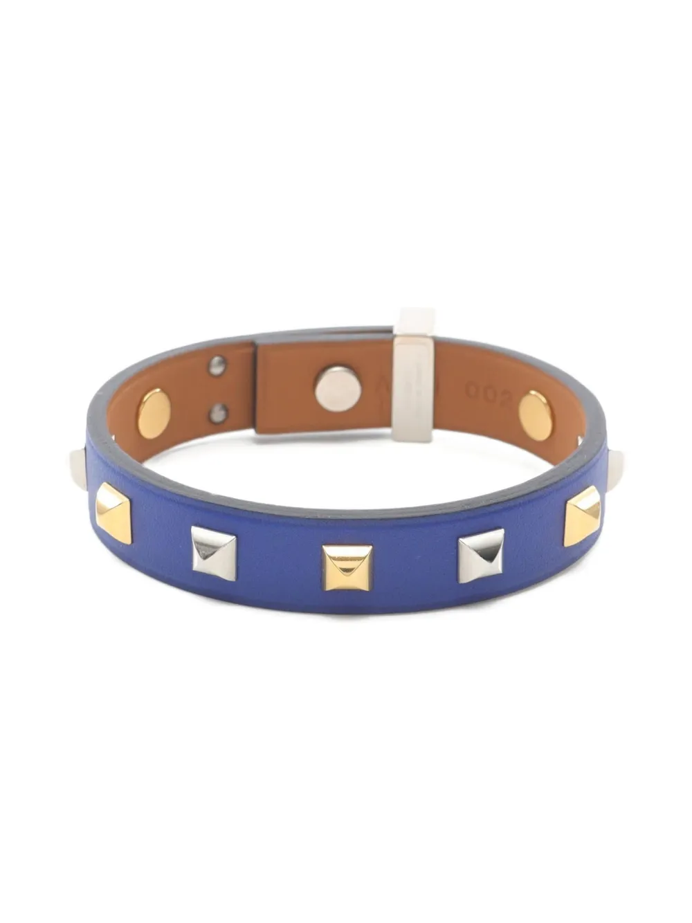 Hermès Pre-Owned 10s studded-embellishment mini dog collar | Blue | Image 1