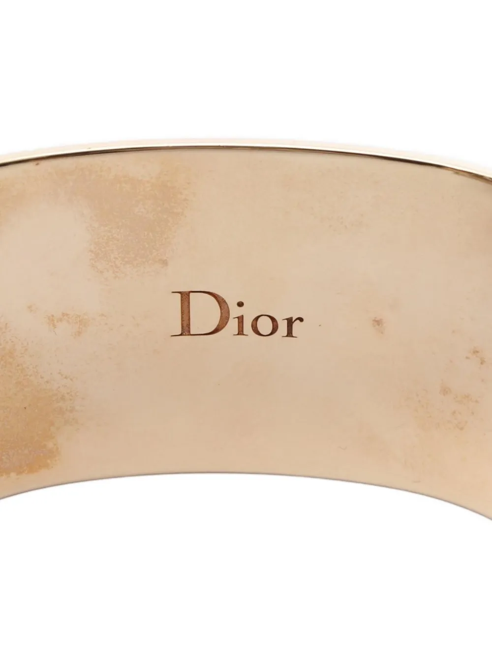 Pre-owned Dior 2000s Gp Bangle Bracelet In Gold