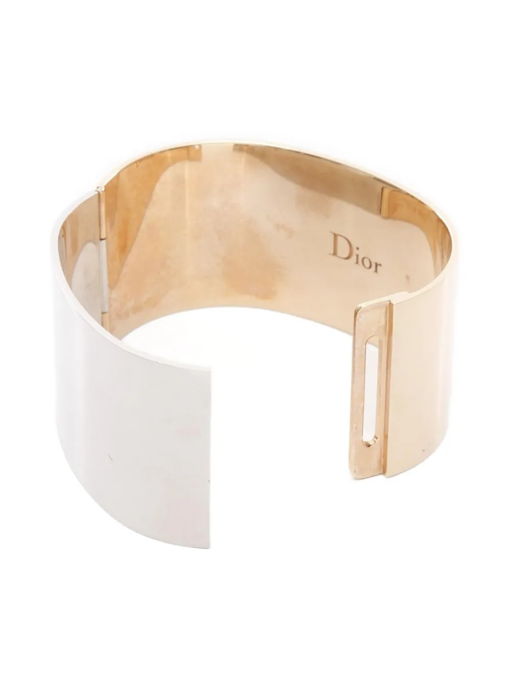 Pre-owned Dior 2000s Gp Bangle Bracelet In Gold