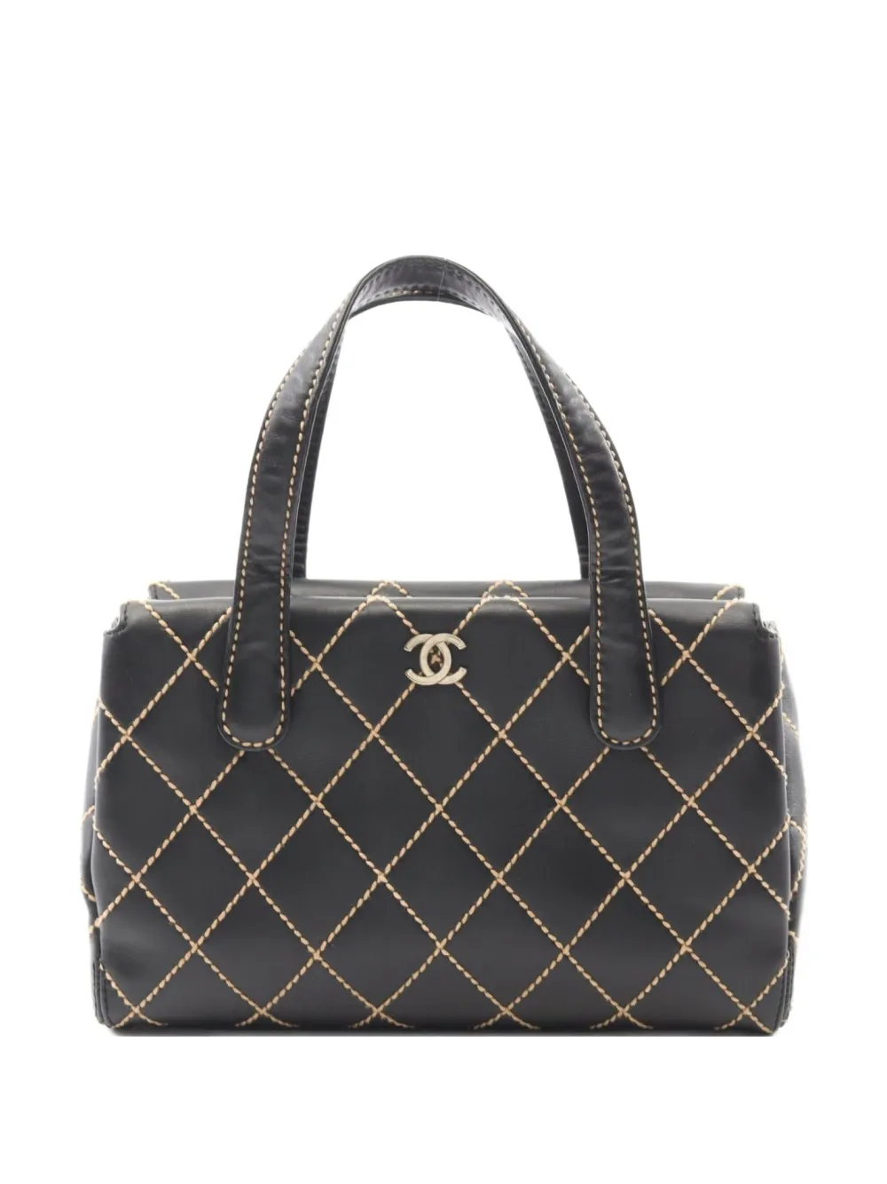 CHANEL Pre-Owned 2000-2002 マトラッセ ハンドバッグ S - ブラック CHANEL Pre-Owned 2000-2002 マトラッセ ハンドバッグ S - ブラック