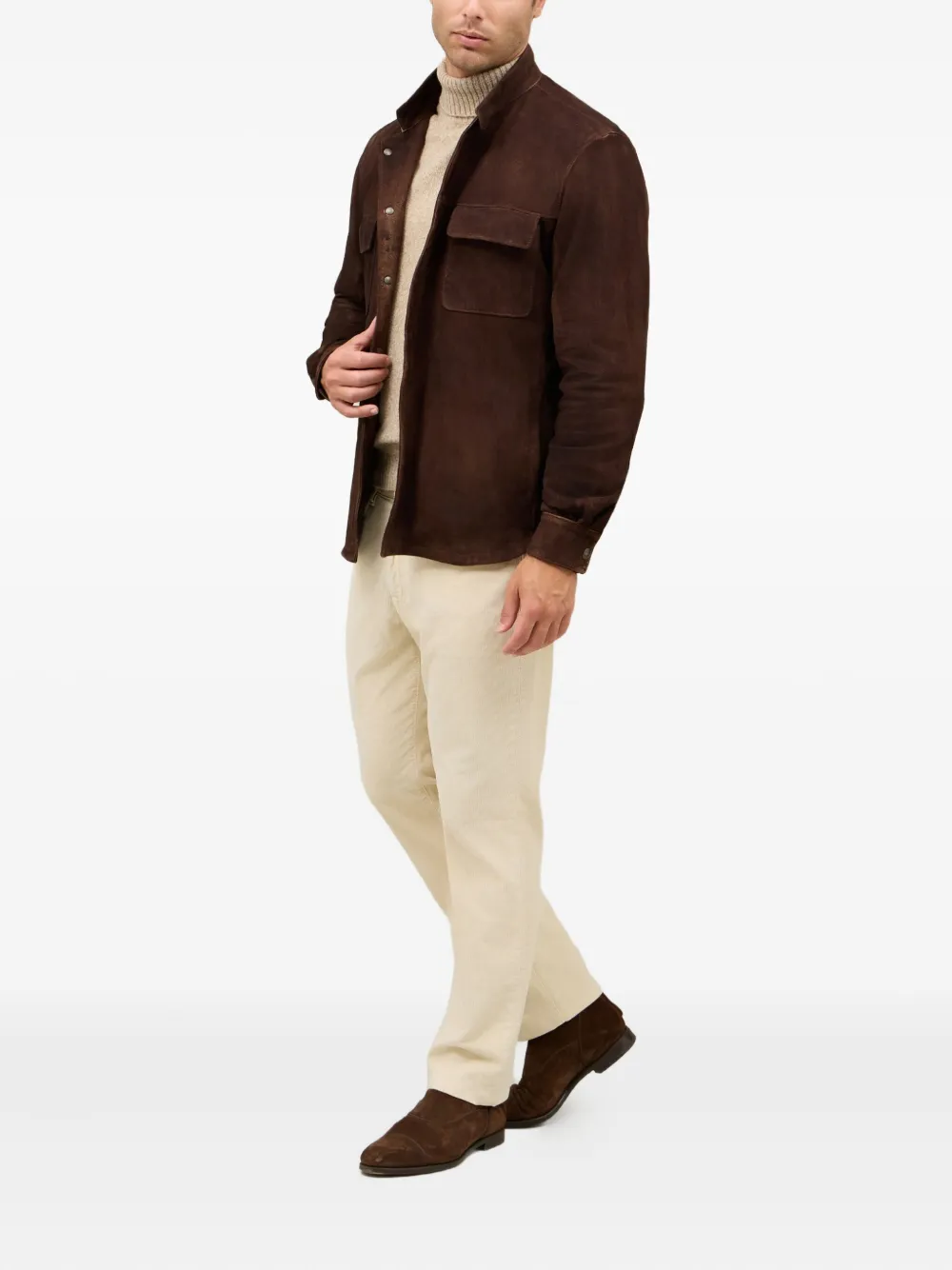 Boglioli suede pocketed shirt jacket | Shirt Jackets | Image 2