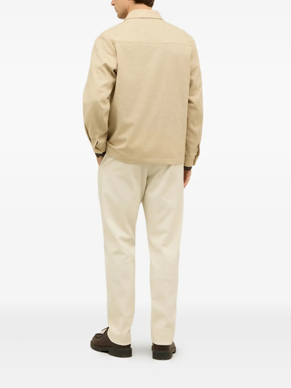 Boglioli Jack met opgestikte zak Beige