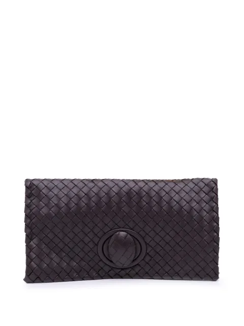 Bottega Veneta Pre-Owned 2012-2025 Intrecciato Clutch aus Nappaleder mit Drehverschluss