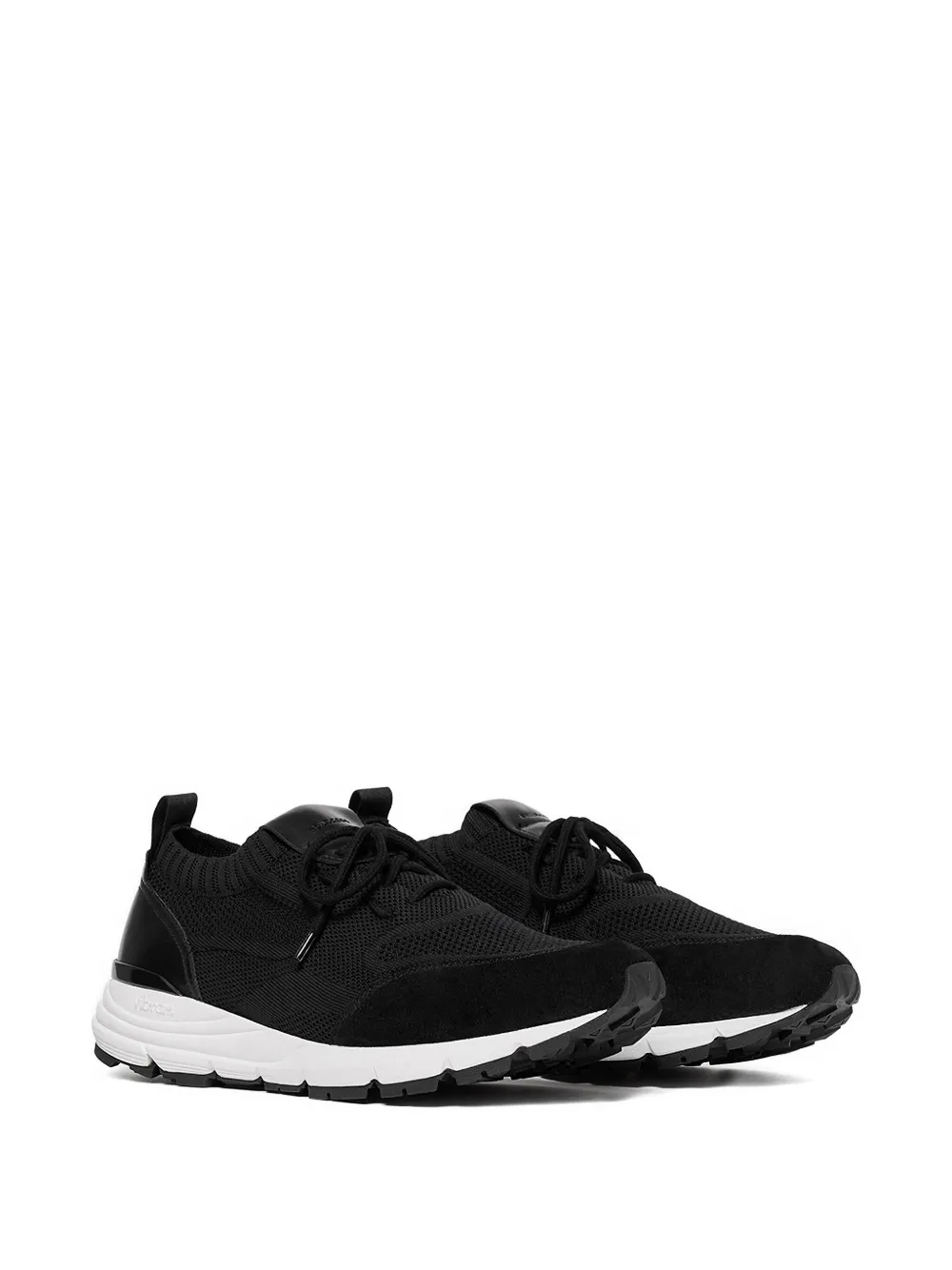 Scarosso Robbie knitted suede sneakers Zwart