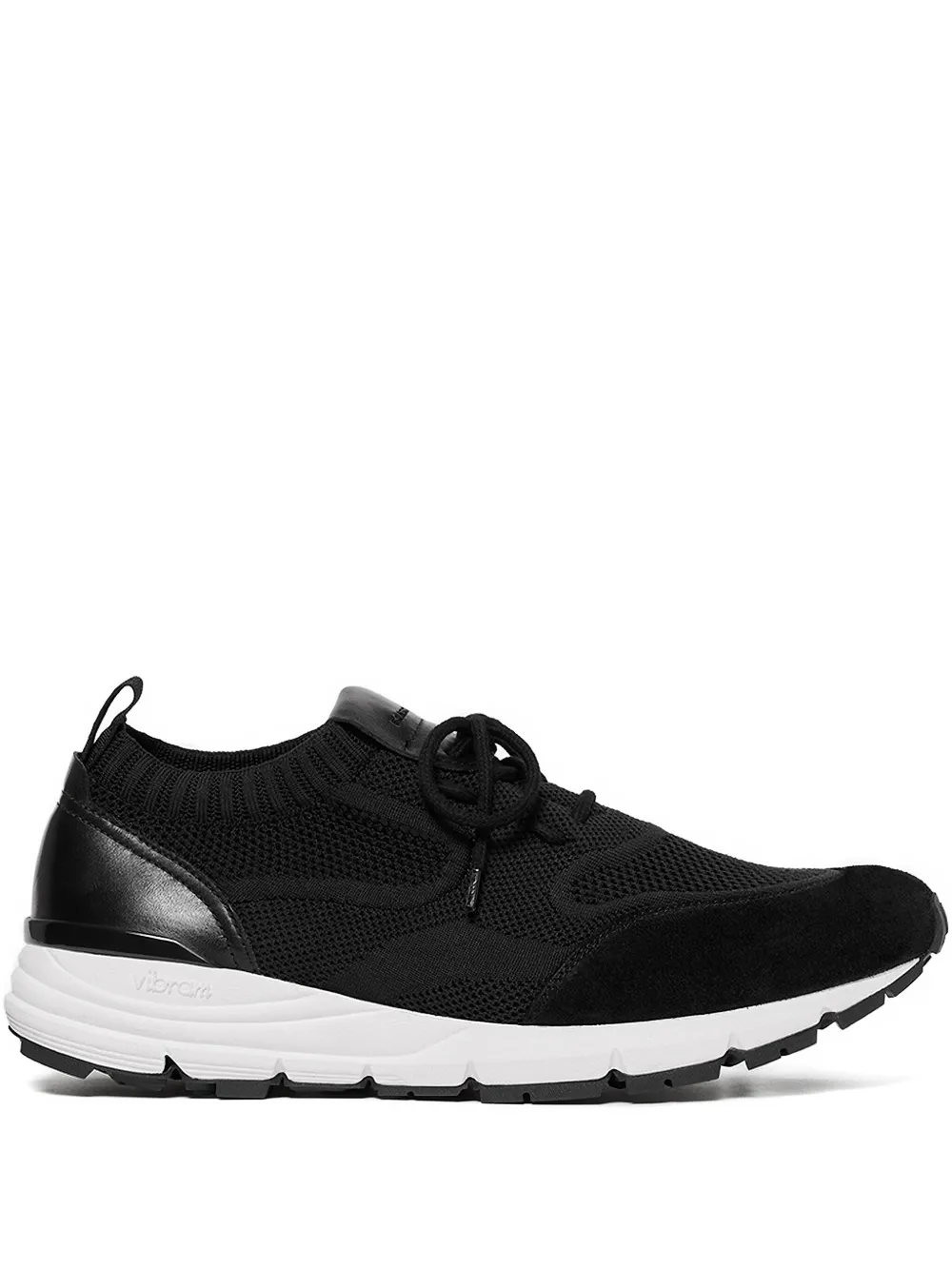 Scarosso Robbie knitted suede sneakers Black