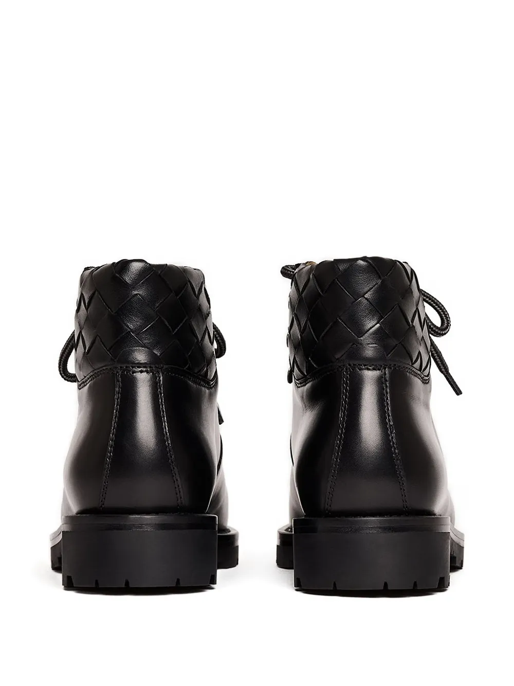 Scarosso Catherine leather lace-up boots Black